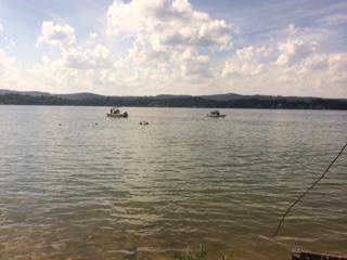 Members of the Cherokee County Rescue Squad retrieving vehicles from Weiss lake
