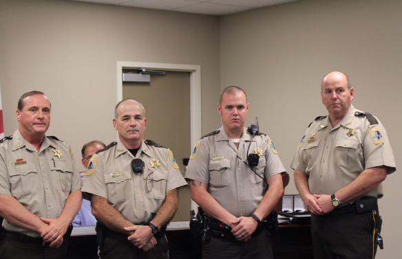 4 members of the Cherokee County Sheriff office in their brown uniforms